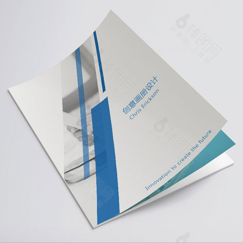 鄭州藍色簡約企業畫冊設計印刷